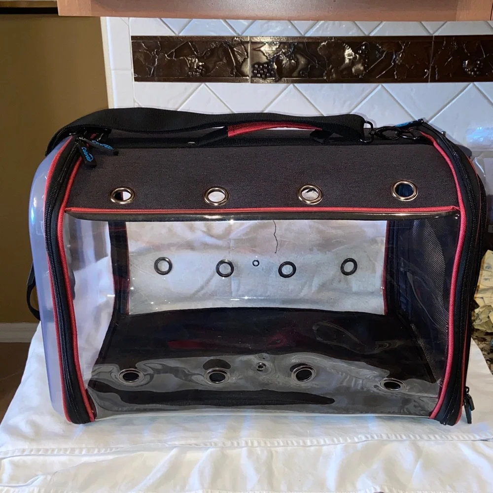 HTF Colorday Bird Carrier Cage Travel crossbody strap and handle